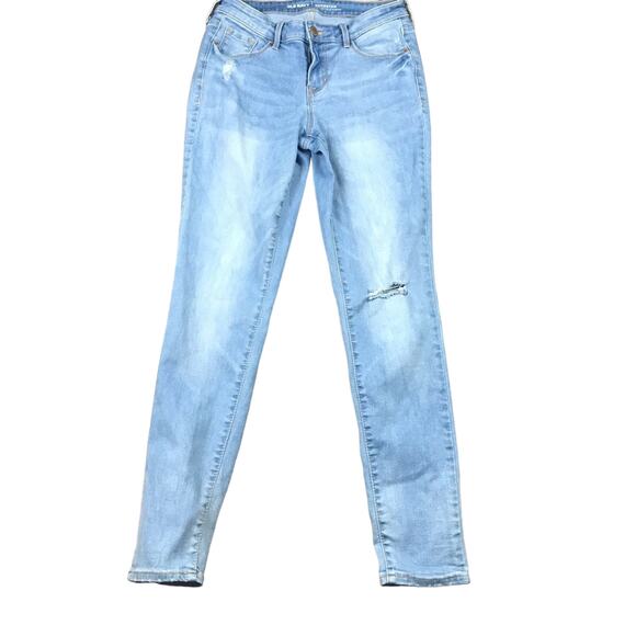 Old Navy Rockstar Light Wash Mid Rise Jeans Sz 4 - Picture 1 of 4